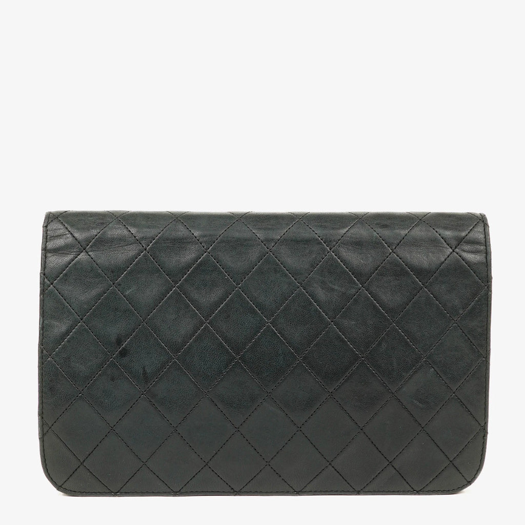 Chanel klassische Full Flap Tasche aus Leder 24K Gold-Plated Hardware LIGHT USED